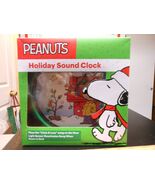 Peanuts Holiday Sound Wall Clock Plays Linus &amp; Lucy Song 8.5&quot; Round NEW - $23.71