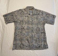 Tori Richard Match Pocket Hawaiian Shirt Made in Hawaii Men’s Medium Blue White  - £15.28 GBP
