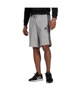 Adidas 3 Stripe Fleece Shorts Mens 4XL Gray NEW - £20.91 GBP