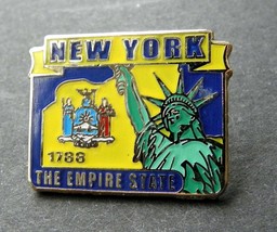 New York Ny Us State Map Empire State 1788 Lapel Pin Badge 1 Inch - £4.20 GBP