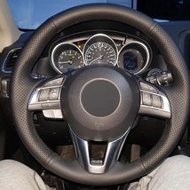 Diy Leather Car Steering Wheel Cover for Mazda CX-5 CX5 Atenza CX-3 Scio... - £29.42 GBP