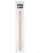 17&quot; Slim Jim Duo Veined Super Slim Double Dong - Ivory - £20.96 GBP