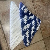 Handmade Set of 2 Crochet Cotton Dish/Wash Cloths 8.5x7.5 Inches - $9.90