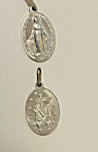 Our Lady of the Miraculous Silver tone  Image .50&quot; Medal, New from Italy #MD-062 - $1.98