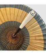 Vintage Japanese Wagasa Parasol– Bullseye Pattern, Oil Paper &amp; Bamboo, M... - $44.99