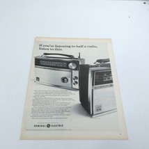 1965 General Electric Radio Receiver Travelers Insurance Print Ad 10.5" x 13.5" - $7.20