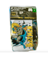 New Batman 5 Pack Pairs Boys Boxer Briefs Underwear Size 4 - £10.45 GBP