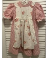 Vintage Strawberry Shortcake Pink Pinny Pinafore Apron Dress No Size Tag... - $191.46 CAD