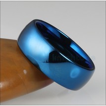 Fashion Blue Ring 100% Pure Tungsten Carbide Rings For 6mm 8mm Men Women Wedding - £19.47 GBP