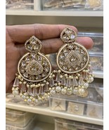 Indian Arabic Bridal Jewelry Set Heavy Royal Kundan Jewelry Polki Set Ea... - $30.49