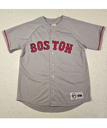 Majestic 6400 Gray BOSTON RED SOX - Men Stitched MLB Team Jersey - Sz L - $48.37