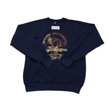 Scream Stars Sweatshirt Mens XL Blue Long Sleeve Crew Neck Print Knit Pu... - $22.65