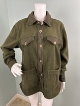 BlankNYC Women&#39;s Fleece Shacket Jacket in Olive Green Sz Medium NEW - £30.98 GBP