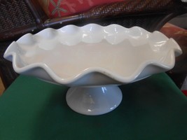 Great WESTMORELAND Milk Glass Skirted CAKE STAND 13&quot; - $35.23