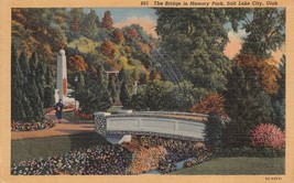 Antique Postcard The Bridge in Memory Park, Salt  Lake City, Utah - £2.86 GBP