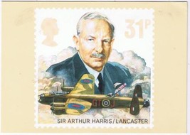 United Kingdom Postcard Stamps Royal Air Force 1986 31p Lancaster Arthur... - $2.96