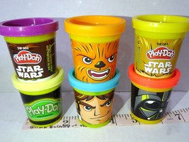 Play-Doh Star Wars Can Heads Lot of 6 Cans 2014 Pretend Playtime - £11.57 GBP