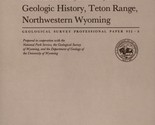 Eocene Rocks, Fossils, and Geologic History, Teton Range, Northwestern W... - $14.99