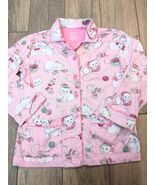 Nick &amp; Nora Girls sz Medium 7/8 Pajama top Pink kittens cat yarn pj shir... - $7.00