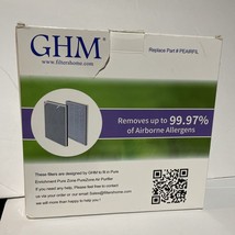 GHM Pure Zone Air Purifier Filters (2) Part #PEAIRFIL/ Brand New Sealed - £7.48 GBP