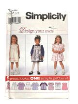 Simplicity Sewing Pattern 7398 Dress Smock Toddler Size 1/2-2 - $7.27