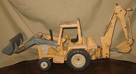 Vtg ERTL International Tractor Loader Backhoe Die-Cast Metal Distressed ... - $58.41