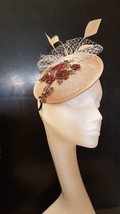 Tan/Nude/Champagne  Hat fascinator #Kentucky derby hat fascinator Weddin... - £44.07 GBP