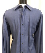 A/X Armani Exchange Men&#39;s Shirt Blue Cotton Plaid Button Up Casual Size ... - £27.44 GBP