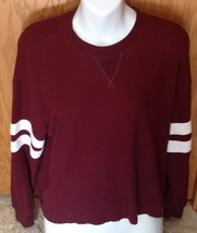 Hollister Maroon Sporty Sweater Womans Sz Small Top - £5.48 GBP