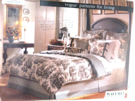 Vogue 2083 Waverly Toile Bedroom Sewing Pattern Duvet Shams Pillow Drape Uncut - $9.89