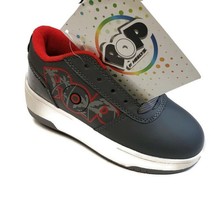 Pop By HEELYS Pop Push Button Skate Shoes HE100487 Gray Youth Kids Size 1 - £35.11 GBP