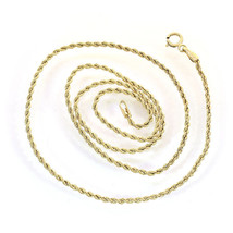 1.60mm 10K Yellow Gold Semi Hollow Rope Chain - £71.22 GBP