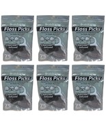 ( LOT 6 ) B.BUDDIES CharcoaLinfused Floss Picks 75-ct/pack = Total 450 F... - $29.69