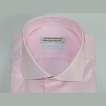 Men 100% Italian Cotton Shirt Non Iron SORRENTO Turkey Spread Collar 4470 Pink image 3