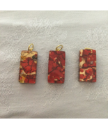 Red Murano Glass Pendants (3) - $570.20 MXN