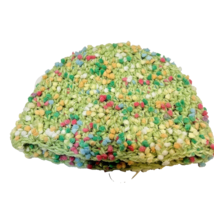 Vintage Handmade Baby Toddler Crocheted Knit Beanie Cap Multicolor One Size - £5.66 GBP