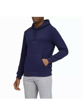 PUMA Embossed Logo Classic Fleece Hoodie Sweatshirt Pullover Blue, XXL - $29.69