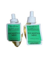 White Barn Bath &amp; Body Works Eucalyptus Mint Wallflower Refill Bulbs 2 Pack - £15.22 GBP