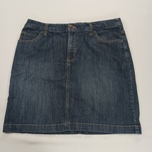 Merona RN#17730 Women's Blue Cotton Blend Stretch Denim Skirt Size 14 Waist 34" image 12