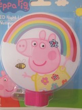 New (Peppa Pig)PLUG-IN Cute Cheerful Rainbow Nightlight Decor Kids Girls Bedroom - £6.33 GBP