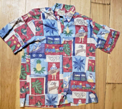 Reyn Spooner Men&#39;s Hawaiian Shirt Limited Issue Mele Kalikimaka Vintage Santa XL - £31.15 GBP