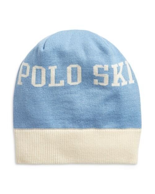 Polo Ralph Lauren Polo Ski Logo Merino Wool Beanie Sutton Blue/Cream-S/M