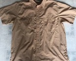 Haband Travelers Shirt Button Front Size Large Hidden Pocket Short Sleeve - £23.20 GBP