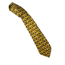 Salvatore Ferragamo Yellow Sailboat Print Silk Tie - £14.33 GBP