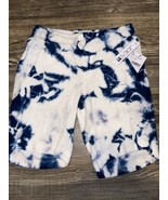 Joes Jeans Boys White &amp; Blue Tie Dye Terry Cloth Jogger Shorts Slim Fit ... - $16.83