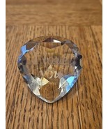Vintage Engraved Crystal Heart &quot;I Love You&quot; Paperweight, 2&#39;&#39; - $13.70 CAD