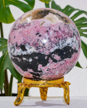 A+ Pink RHODOCHROSITE Crystal Sphere Healing Metaphysical Stone Decor Gi... - $84.31