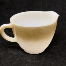 Federal Glass Creamer Vintage Iridescent Gold Milk Glass - £6.36 GBP