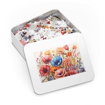 Jigsaw Puzzle in Tin, Floral, Personalised/Non-Personalised, awd-161, (30, 110,  - £28.22 GBP+