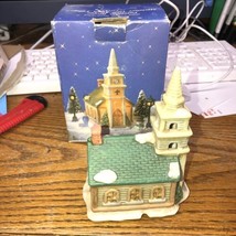 Miniature Old Town Village Christmas Village Church - $17.68